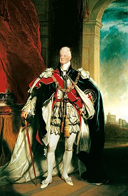 Retrato del rey Guillermo IV, ancestro directo de David Cameron