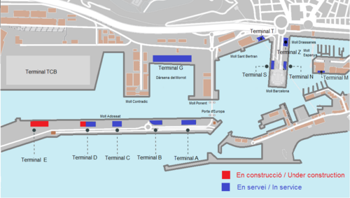 Mapa de terminales de pasajeros