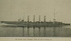 Retrato del SMS Breslau en alta mar