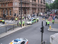 Vista de la plaza Russell en Londres tras los acontecimientos.
