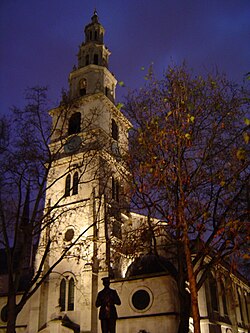 Iglesia de St. Clement Danes próxima a Fleet Street.