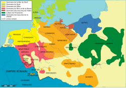 Distribución geográfica de los pueblos germánicos en el siglo I a.C.