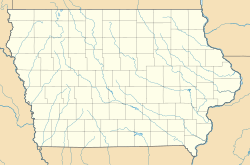 Mapa de ubicación de Iowa City en el condado de Johnson
