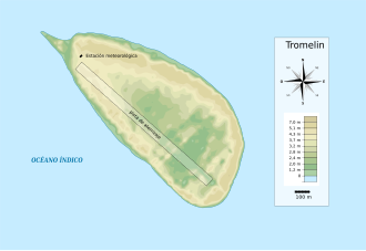 Mapa de localización de la Isla Tromelin