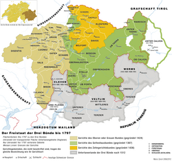 Mapa histórico de las Tres Ligas