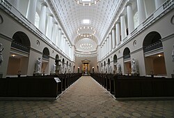 Iglesia catedral de Nuestra Señora en Copenhague, obra de C.F. Hansen (1829)