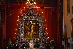 Retablo barroco de plata del Real Santuario del Santísimo Cristo de La Laguna