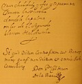 Texto autógrafo de Pedro Calderón de la Barca
