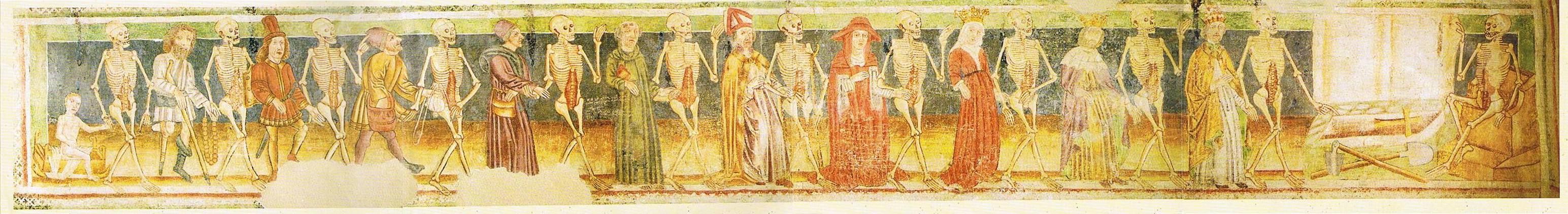Fresco gótico del siglo XV localizado en Hrastovlje, Eslovenia.