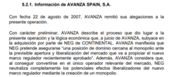 Representación gráfica de alegaciones del sector