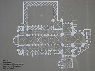 Planta esquemática de la catedral de Maguncia