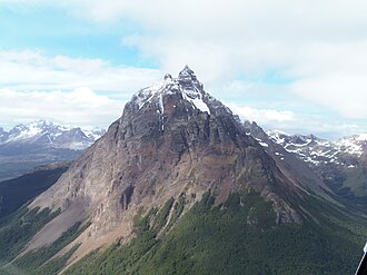 Monte Olivia visto desde la región circundante