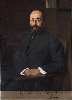 Pintura de Ramón Menéndez Pidal realizada por Joaquín Sorolla