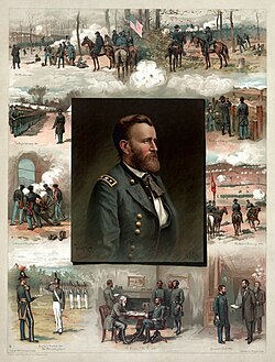 Grant from West Point to Appomattox, litografía de 1885 por Thure de Thulstrup