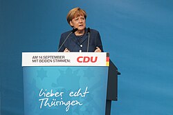 Angela Merkel, presidenta de la CDU