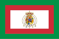Bandera del Reino constitucional de las Dos Sicilias adoptada en 1848
