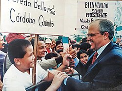 Ernesto Samper de gira por Quindío en los años 90