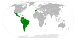 Mapa de los países miembros de la OEI