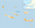 Mapa de las Azores