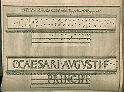 Ilustración histórica de la Maison Carrée publicada en Acta Eruditorum en 1760