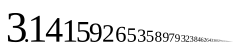 La constante matemática pi expresada en su forma decimal