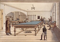 Estudiantes jugando al billar en Tubinga en el siglo XIX