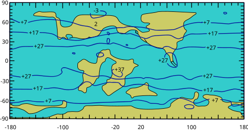 Mapa del Cretácico medio