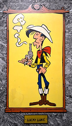 Mural de Lucky Luke en Charleroi