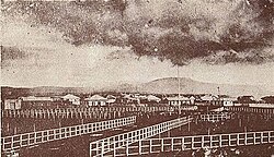 Aspecto histórico de la plaza de Puerto Natales hacia el año 1920