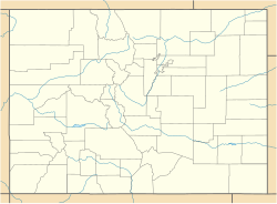 Mapa de ubicación de Colorado Springs en el estado de Colorado