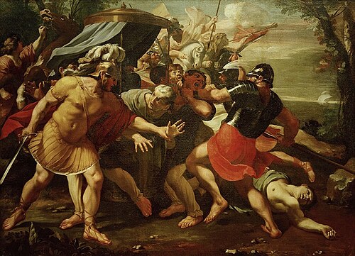 La muerte de Cicerón, pintura de François Perrier