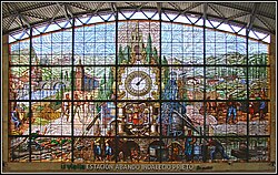 Vidriera de la estación de Abando en Bilbao