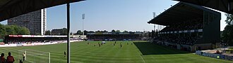 Vista panorámica del estadio Den Dreef en Lovaina