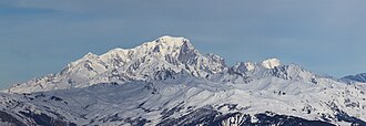 Vista general del macizo del Mont Blanc