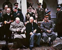Dirigentes aliados en la Conferencia de Yalta
