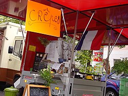 Crepes en un mercado de Berlín.