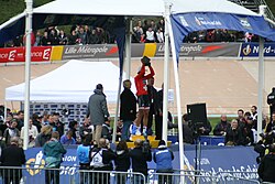 Fabian Cancellara en el pódium