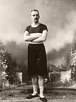Fotografia historica relacionada con los atletas en los Juegos Olimpicos de 1896