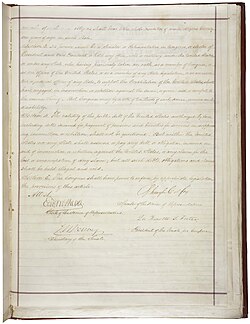 Segunda página del documento oficial de la Decimocuarta Enmienda
