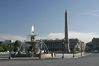 Vista general de la Plaza de la Concordia en París
