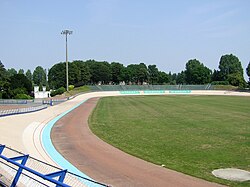 Interior del velódromo de Roubaix