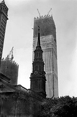 Fotografía histórica del World Trade Center en construcción
