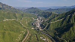 Vista aérea del paso de Juyongguan