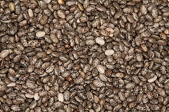 Tabla de valor nutricional por cada 100 gramos de chía cruda