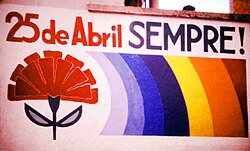 Mural conmemorativo de la Revolución de los Claveles