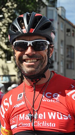 Retrato de Marcel Wüst durante su etapa como ciclista profesional