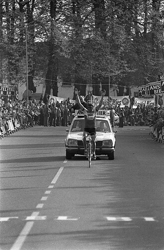 Ciclistas durante la Amstel Gold Race 1974