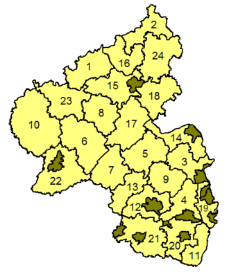 Mapa de distritos de Renania-Palatinado