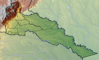Mapa físico de Putumayo