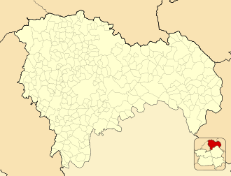 Mapa de ubicación en la provincia de Guadalajara